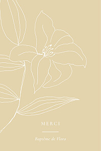 Carte de remerciement beige poésie amoureuse sable Carte de remerciement beige poésie amoureuse sable