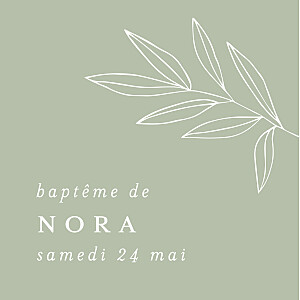 Etiquette de baptême vert jeune pousse vert Etiquette de baptême vert jeune pousse vert