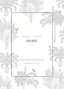 Livret de messe oiseaux de paradis noir Livret de messe oiseaux de paradis noir
