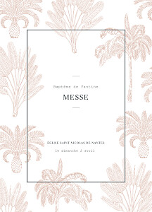 Livret de messe rose oiseaux de paradis rose Livret de messe rose oiseaux de paradis rose