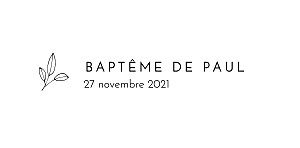 Marque-place baptême orphée blanc Marque-place baptême orphée blanc