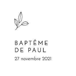 Etiquette de baptême orphée blanc Etiquette de baptême orphée blanc