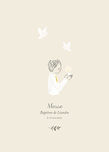 Livret de messe beige douce lueur jaune Livret de messe beige douce lueur jaune