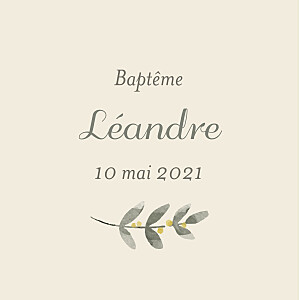 Etiquette de baptême jaune douce lueur jaune Etiquette de baptême jaune douce lueur jaune