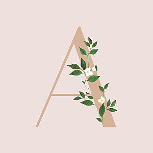 Faire-part de naissance rose lettres fleuries (triptyque) rose Faire-part de naissance rose lettres fleuries (triptyque) rose