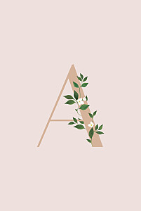 Faire-part de naissance garçon lettres fleuries rose Faire-part de naissance garçon lettres fleuries rose