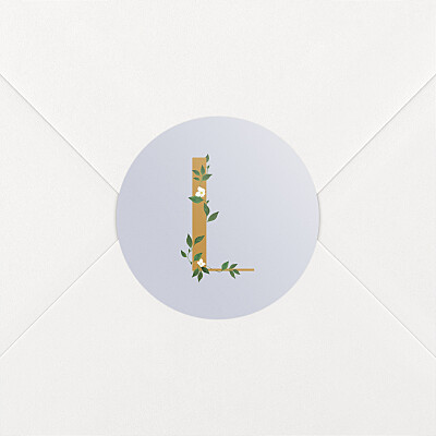 Stickers naissance lettres fleuries jaune et bleu Stickers naissance lettres fleuries jaune et bleu