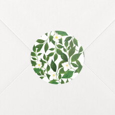 Stickers pour enveloppes mariage Lettres fleuries blanc