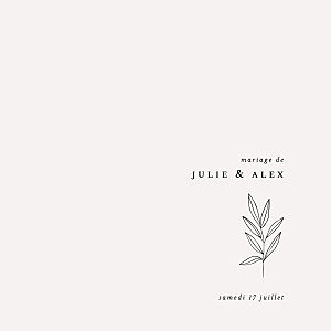 Faire-part de mariage beige jeune pousse beige Faire-part de mariage beige jeune pousse beige