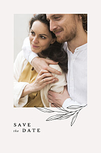 Save the date avec photo jeune pousse beige Save the date avec photo jeune pousse beige