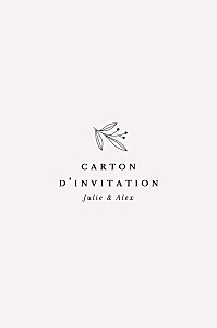 Carton d'invitation mariage tous genres jeune pousse beige Carton d'invitation mariage tous genres jeune pousse beige
