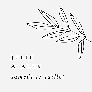 Etiquette de mariage jeune pousse beige Etiquette de mariage jeune pousse beige