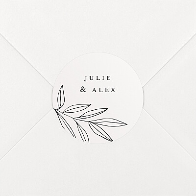 Stickers mariage jeune pousse beige Stickers mariage jeune pousse beige