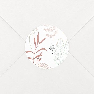 Stickers naissance liberty feuillage rose Stickers naissance liberty feuillage rose