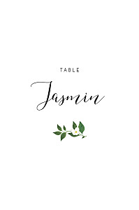 Marque-table mariage original lettres fleuries blanc Marque-table mariage original lettres fleuries blanc
