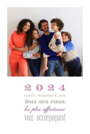 Carte de voeux Le plus beau jour (4 photos) blanc Carte de voeux Le plus beau jour (4 photos) blanc