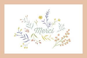 Carte de remerciement orange brin d'été abricot Carte de remerciement orange brin d'été abricot