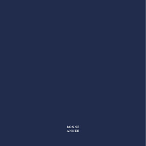 Carte de voeux psyché (4 pages) bleu Carte de voeux psyché (4 pages) bleu