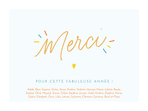 Affichette classique merci - écoliers ciel Affichette classique merci - écoliers ciel