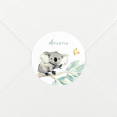 Stickers naissance koalas en famille blanc Stickers naissance koalas en famille blanc