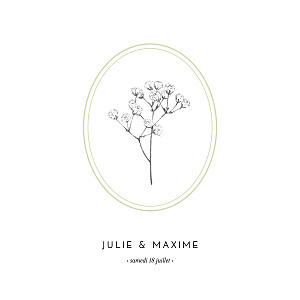 Faire-part de mariage vert joli brin vert Faire-part de mariage vert joli brin vert