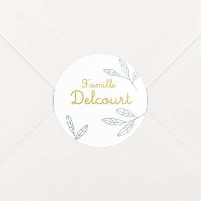 Stickers naissance ronde des champs bleu Stickers naissance ronde des champs bleu
