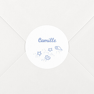 Stickers naissance première vague bleu Stickers naissance première vague bleu