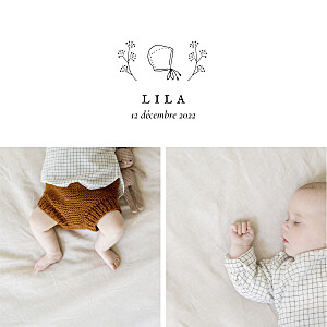 Faire-part de naissance jouets petite gravure (4 pages) blanc Faire-part de naissance jouets petite gravure (4 pages) blanc