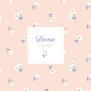 Faire-part de naissance classique blossom (4 pages) rose Faire-part de naissance classique blossom (4 pages) rose