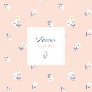 Faire-part de naissance nature blossom (triptyque) rose Faire-part de naissance nature blossom (triptyque) rose
