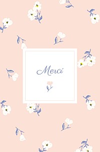 Carte de remerciement blossom rose Carte de remerciement blossom rose