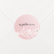 Stickers pour enveloppes naissance Douceur champêtre rose