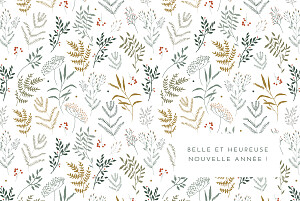Carte de voeux nature liberty feuillage (chevalet) or Carte de voeux nature liberty feuillage (chevalet) or