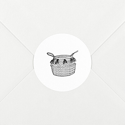 Stickers pour enveloppes naissance berceau fleuri 1 Stickers pour enveloppes naissance berceau fleuri 1