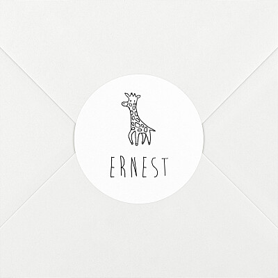 Stickers pour enveloppes naissance ton petit univers noir et blanc Stickers pour enveloppes naissance ton petit univers noir et blanc
