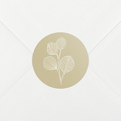 Stickers pour enveloppes naissance envolée d'eucalyptus beige Stickers pour enveloppes naissance envolée d'eucalyptus beige