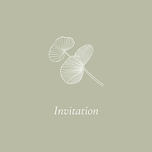 Carton d'invitation mariage classique envolée d'eucalyptus vert Carton d'invitation mariage classique envolée d'eucalyptus vert