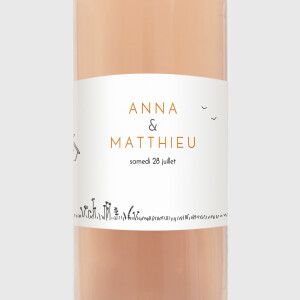 Étiquette de bouteille mariage Promesse champêtre blanc Étiquette de bouteille mariage Promesse champêtre blanc