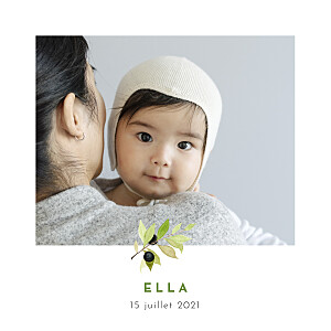 Faire-part de naissance vert quatre saisons (4 pages) été Faire-part de naissance vert quatre saisons (4 pages) été