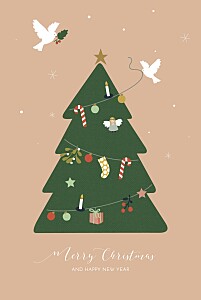 Carte de voeux photos mon beau sapin rose Carte de voeux photos mon beau sapin rose