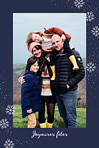 Carte de voeux photos flocon bleu Carte de voeux photos flocon bleu