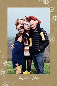 Carte de voeux hiver flocon kraft Carte de voeux hiver flocon kraft