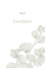 Marque-table mariage Envolée d'eucalyptus vert