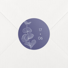Stickers pour enveloppes mariage Envolée d'Eucalyptus bleu