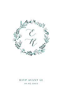Carton réponse mariage ronde des prés vert Carton réponse mariage ronde des prés vert