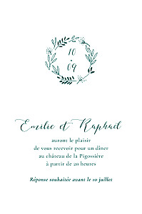 Carton d'invitation mariage ronde des prés vert Carton d'invitation mariage ronde des prés vert