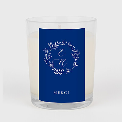 Étiquette autocollante mariage ronde des prés bleu Étiquette autocollante mariage ronde des prés bleu