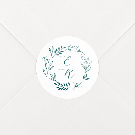 Stickers pour enveloppes mariage Brins d'eucalyptus (personnalisés) -  Rosemood