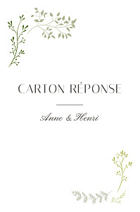 Carton réponse mariage brins d'été bambou Carton réponse mariage brins d'été bambou