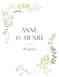 Faire-part de mariage été brins d'été bamboo Faire-part de mariage été brins d'été bamboo